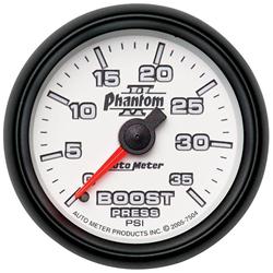 Gauge, Phantom II, Boost Pressure, 0-35 psi, 2 1/16 in., Analog, Mechanical, Each