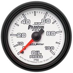Gauge, Phantom II, Oil Pressure, 0-100 psi, 2 1/16 in., Analog, Mechanical, Each