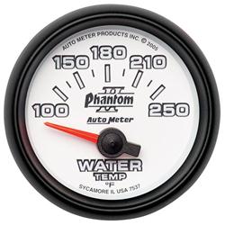 Gauge, Phantom II, Water Temperature, 100-250 Degrees F, 2 1/16 in., Analog, Electrical, Each