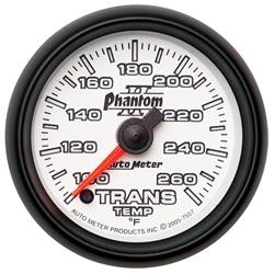 Gauge, Phantom II, Transmission Temperature, 100-260 Degrees F, 2 1/16 in., Analog, Electrical, Each