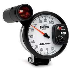 Tachometer, Phantom II, 0-10,000 rpm, 5 in., Analog, Electrical, with Shift Light, Each