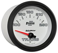 Gauge, Phantom II, Transmission Temperature, 100-250 Degrees F, 2 5/8 in., Analog, Electrical, Each