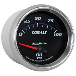 Gauge, Cobalt, Oil Pressure, 0-100 psi., 2 5/8 in., Analog, Electrical, Each
