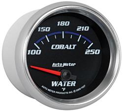 Gauge, Cobalt, Water Temperature, 100-250 Degrees F, 2 5/8 in., Analog, Electrical, Each