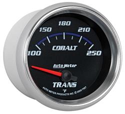 Gauge, Cobalt, Transmission Temperature, 100-250 Degrees F, 2 5/8 in., Analog, Electrical, Each