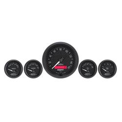 Gauges, GT Series, Speedometer, Oil Pressure, Water Temperature, Carbon Fiber Face, Analog, Electronic, Kit