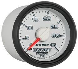 Boost Gauge; Factory Match; Mechanical; Boost Gauge; 2 1/16 in.; 0-35 psi; Incl. 10 ft. Nylon Tubing; Universa