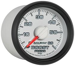 Boost Gauge; Factory Match; Mechanical; Boost Gauge; 2 1/16 in.; 0 - 60 psi; Incl. 10 ft. Nylon Tubing; Univer