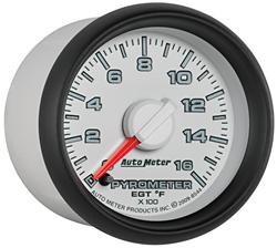 Pyrometer Gauge; Factory Match; Pyrometer/EGT Gauge; 2 1/16 in.; 0 - 1600 Deg. F; Incl. 10 ft Thermocouple; 1/