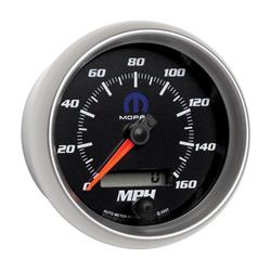 Speedometer, Mopar Series, 0-160 mph, 3 3/8 in. Diameter, Black Face, Analog, Electrical, Each