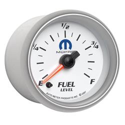 Gauge, Mopar Series, Fuel Level, Empty-Full, 2 1/16 in., White Face, Analog, Electrical, Each
