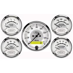 Gauge Kit, Analog, Ford Masterpiece, Speedometer, Water Temperature, Fuel Level, Voltmeter, Oil Pressure, Kit