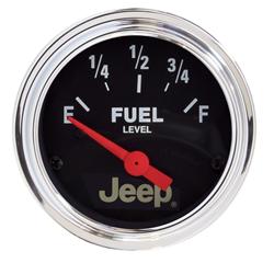 Gauge, Jeep Logo, Fuel Level, Empty/ Full, 73 Ohms/ 10 Ohms, 2 1/16 in., Analog, Electrical, Each