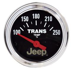 Gauge, Jeep Logo, Transmission Temperature, 100-250 degrees F, 2 1/16 in., Analog, Electrical, Each