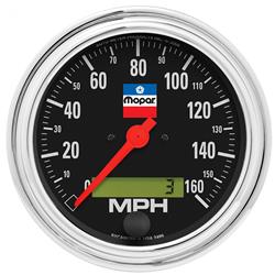 Speedometer, Mopar Classic, 0-160 mph, 3 3/8 in., Electric, Programmable, Each