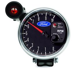 GAUGE, TACHOMETER, 5", 10K RPM, PEDESTAL W/ EXT. SHIFT-LITE, FORD