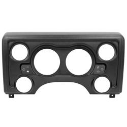 Dash Panel, Direct Fit, 6 Gauge Panel, ABS Plastic, Black, Textured, Jeep, Each