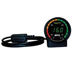 Gauge, Ecometer, Fuel Consumption, 2 1/16 in. Diameter, Digital, Full Sweep, Electrical, Black Face, Each
