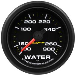 Gauge, Extreme Environment Series, Water Temperature, 100-300 Degrees F, 2 1/16 in., Black, Analog, Each
