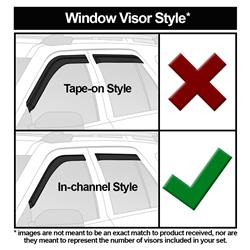 Side Window Visors - Snap-Inz - 2pc Smoke Nissan Titan, Titan XD 2016-2018