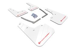 Rally Armor 16-19 Honda Civic Si UR White Mud Flap w/ Red Logo SET