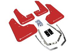 Rally Armor 2015+ VW Golf/GTI/TSI UR Red Mud Flap w/ White Logo SET