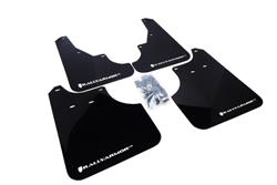 Rally Armor 2009+ Subaru Forester UR Black Mud Flap w/ White Logo SET