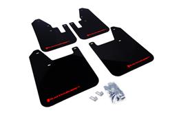 Rally Armor 1998-2002 Subaru Forester UR Black Mud Flap w/ Red Logo SET