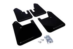 Rally Armor 1998-2002 Subaru Forester UR Black Mud Flap w/ Grey Logo SET