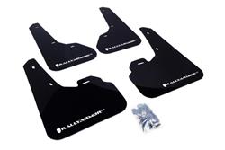 Rally Armor 2010+ Mazda3/Speed3 UR Black Mud Flap w/ White Logo SET