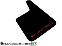 Mud Flaps, UR Plus, Front/Rear, Polyurethane, Black, Red Logo, Universal, Set of 4