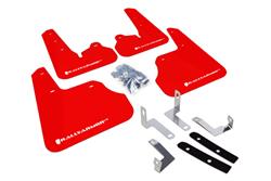 Rally Armor 12-16 Subaru Impreza 5dr Hatch/4dr Sedan UR Red Mud Flap w/ White Logo SET