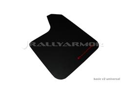 Mud Flaps, Basic, Front/Rear, Plastic, Black, w/Red Logo, Universal, Set of 4