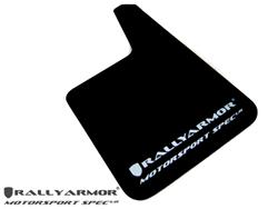 Mud Flaps, Motorsport Spec., Front/Rear, Polyurethane, Black, White Logo, Universal, Set of 4