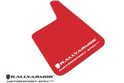 Mud Flaps, Motorsport Spec., Front/Rear, Polyurethane, Red, White Logo, Universal, Set of 4