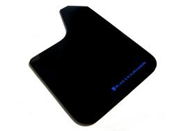 Mud Flaps, Basic, Front/Rear, Plastic, Black, w/Blue Logo, Universal, Set of 4