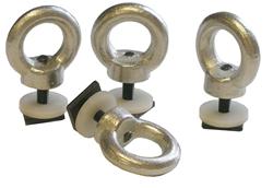 Cargo Tie Down Anchor, Sliding Anchor, Steel, Zinc Plated, Set of 4