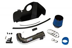 Air Intake, Chrome Tube, Blue Cotton Gauze Filter, Ford, Mustang, 5.0L Coyote, Kit