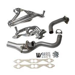 Headers, Shorty, Steel, Ceramic Coated, Chevy, Small Block, 5.7L, Pair