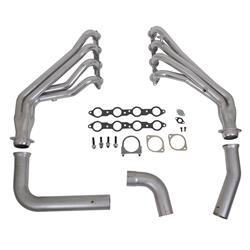 Headers, Long Tube, Steel, Silver Ceramic Coated, Chevy, GMC, Kit