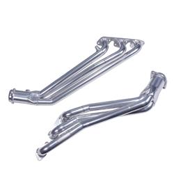 Headers, Long Tube, Steel, Polished ceramic coated, Ford, Mustang, V6, Pair