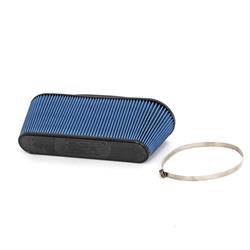 Air Filter, Conical Oval Flanged, Cotton Gauze, Blue, Chevrolet, Corvette, Replacement for BBK-1749, Each