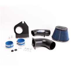 Air Intake, Blackout Series Cold Air, Blue Filter, Black Powdercoated Aluminum Tube, Ford, 5.0L, Kit