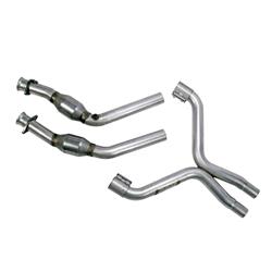 X-Pipe, Exhaust, Mild Steel, Aluminized, 2.50 in. Diameter, Catalytic Converters, Ford, 3.7L, Kit