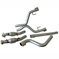 Exhaust Conversion System, True Dual Conversion, Aluminized Steel, Ford, 2005-10 Mustang, 4.0L V6, Requires a Separate Axle Back System, Kit