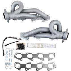 Headers, Shorty, Titanium, Titanium Ceramic Coated, Oval Port, 1 3/4 in. Primary Tube O.D., Ram, 5.7L Hemi, Pair