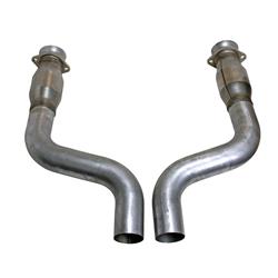 Mid-Pipes, CNC Short High-Flow, With Catalytic Converters, Steel, Aluminized, 2.75 in. I.D., Dodge, Chrysler, 5.7L Hemi Gen III, Pair