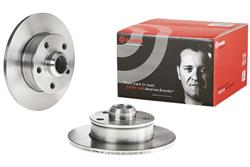 Brake Rotor, Brembo, Solid, Solid Surface, 8.9 in. Diameter, Iron, UV-Coated, Volkswagen, Each