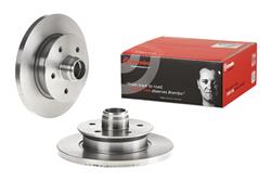 Brake Rotor, Brembo, Solid, Solid Surface, 10.16 in. Diameter, Iron, UV-Coated, Volkswagen, Each