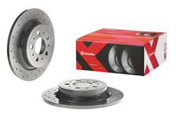 Brake Rotor, Brembo, Solid, Cross-Drilled Surface, 11.02 in. Diameter, Iron, UV-Coated, Volvo, Each